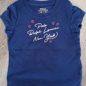 Polo by Ralph Lauren Kids Tee in Navy with Red and White Accents